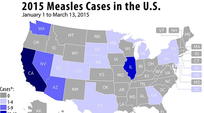 Measles Cases and Outbreaks so far in 2015